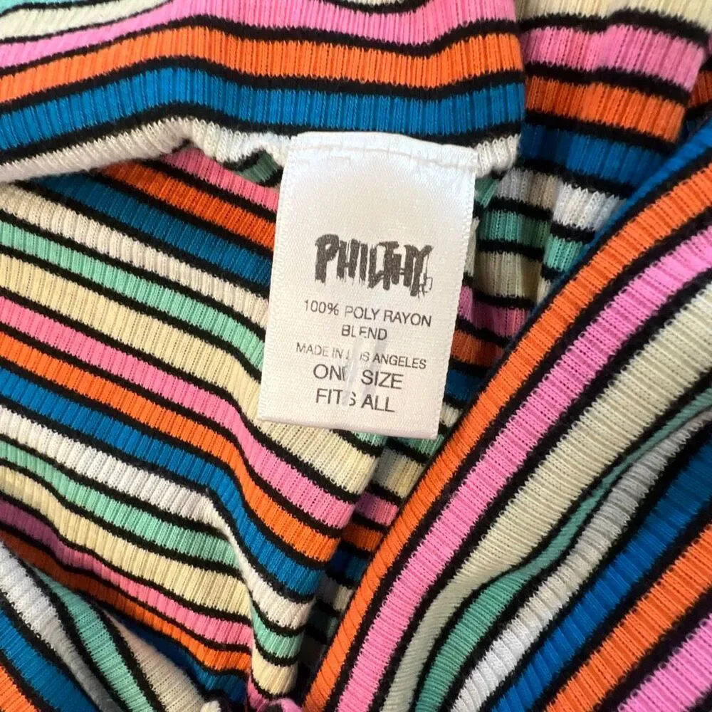 Philthy Ragz Striped Multi-Way Ruffle Maxi Dress One Size - Picture 4 of 8